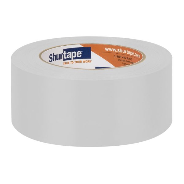 SHURTAPE 105745 PE 901 STW 48MM X 33M-24 RLS, Used For Seaming And Sealing Applications Across Variety Of Surfaces; Synthetic Rubber Based Adhesive; 108 Foot Length x 1.88 Inch Width x 9 Mil Thickness; Watertight Seal; White; Polyethylene Film Backing