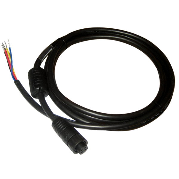 SIMRAD 000-128001 Power Cable:(4 Pin Conn. to 4 Bare Wires for Power in, Power Control Bus and External Alarm) 2 m (6.5 ft)