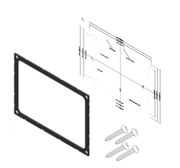 SIMRAD 000-13699-001 DASH MOUNT KIT GO9 XSE/VULCAN 9, For Use With Vulcan 9/ GO9 Multi-Function Displays; Black; Single; With Screws