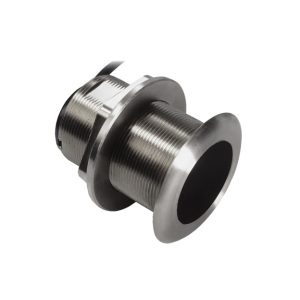 SIMRAD 000-13786-001 XDCRXSONIC50/200KHZSS-LP20 DEG., Thru-Hull Mount; 9 Pin; 50/200 kHz Dual Frequency Broadband Transducer; Stainless Steel Low-Profile With 20 Degree Tilt; 600 Watts; 33 Feet Cable