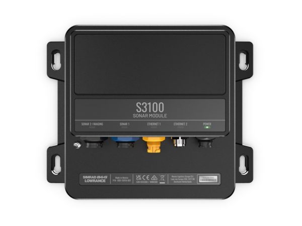 SIMRAD 000-15918-001 S3100 MODULE, Use For High-Definition Active ImagingHD Sonar To HDS LIVE/ HDS Carbon/ Elite FS Displays; 9 Inch Length x 7-1/2 Inch Height; Up To 1 Megahertz Frequency; With Ethernet Cable And Power Cable