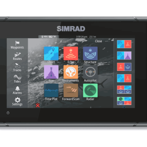 SIMRAD 000-16294-001 GO9XSE 83/200 TM XD/CMAP DISCOVER/H, 9 Inch Super-Bright Widescreen Display; 480 x 800 Pixel Resolution; Multi-Touch Interface; Built In Wi-Fi/ Echosounder/ Sonar; 1 Micro-C Male Port