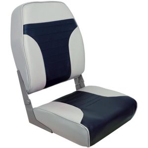 SPRINGFIELD 1040661 Gray/Blue Economy Folding High Back Chair