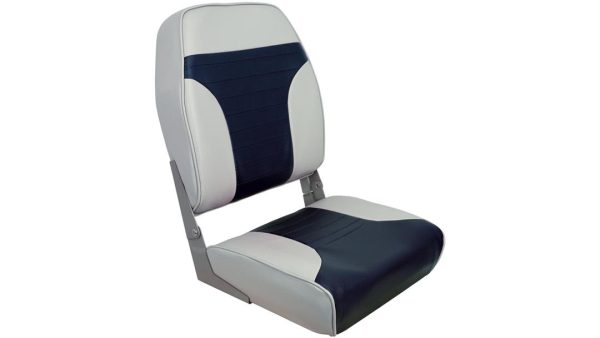SPRINGFIELD 1040661 Gray/Blue Economy Folding High Back Chair