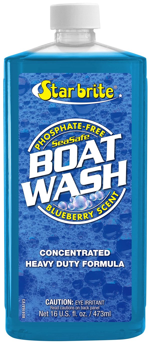 STAR BRITE 080416P Concentrated Boat Wash - Biodegradable, Phosphate-Free, Heavy-Duty Boat Soap for All Marine Surfaces - 16 Ounce (080416)