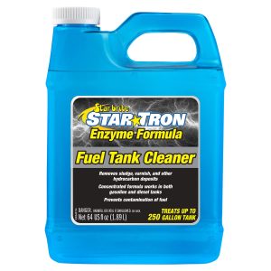 STAR BRITE 093664 Star Tron Fuel Tank Cleaner - Remove Sludge, Varnish & Other Deposits - Rejuvanate Old, Stale Fuel - Concentrated Formula Works In Gas Tanks & Diesel Tanks - 64 OZ, blue