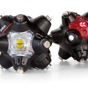STKR 00107 Flashlight; Light Mine Professional; Magnetic; LED; Clear Lens; With High/ Low Beams/ Flashing Hazard/ Red Light Modes; Black Housing; ABS Plastic; Uses AAA Battery; 250 Lumens; With AAA Batteries