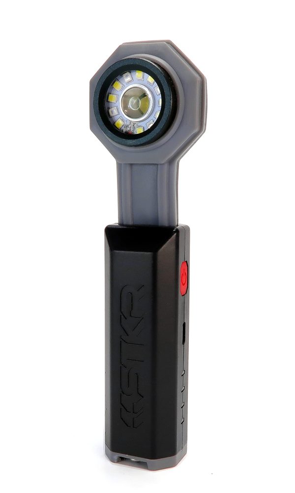 STKR 00168 FLEXIT Pocket Light 4.0-400 Lumen Flexible Rechargeable Light for Emergencies, Camping, Hiking, Working Around The House or in The Garage,Grey