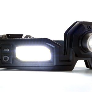 STKR 00387 FLEXIT Headlamp PRO 6.5-650 lumens- Low Profile, Comfort fit Design with 240-degree Halo Lighting, Black, one Size fits All