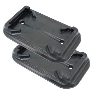 STROMBERG JBP-SJSC.2 2-Pack Scissor Jack Shoe - Jack Pads That Stay Attached - Moulded EPDM Rubber Pads w/Drain Holes - Scissor Jack Pads for RV and Campers - Made in The USA