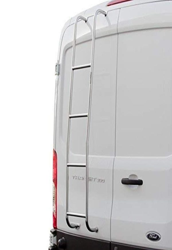 SURCO 093TM Van Ladder | Fits Ford Transit Medium Roof Van 2014-2024 | Made in The USA | Stainless Steel | Electro-Polished Finish | Non-Slip Steps | Easy Install | Hardware Included
