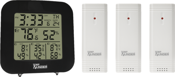 TIREMINDER TM22250VP Minder Research Inc. MRI-333MX Standard Minder Research Weather Station 4-Zone Temp Black