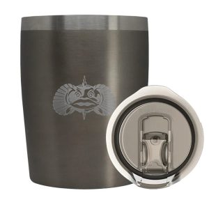 TOADFISH 1077 NON-TIPPING 10OZ ROCKS TUMBLER - GRAPHITE