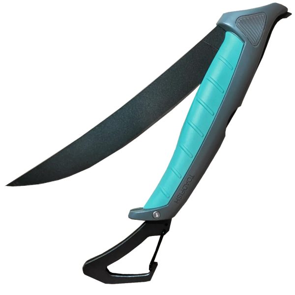 TOADFISH 1082 STOWAWAY FOLDING FILLET KNIFE W/BUILT-IN CARABINER - 8.5 INCH