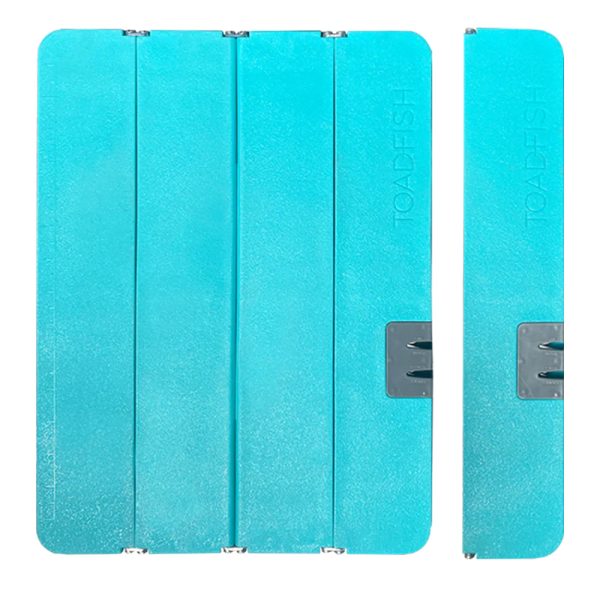TOADFISH 1086 XL STOWAWAY FOLDING CUTTING BOARD W/BUILT-IN KNIFE SHARPENER - TEAL