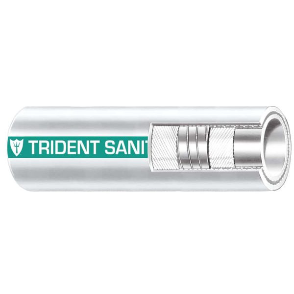 TRIDENT MARINE 102-1126-FT 1-1/2 INCH PREMIUM WHITE EPDM W/ WIRE HELIX