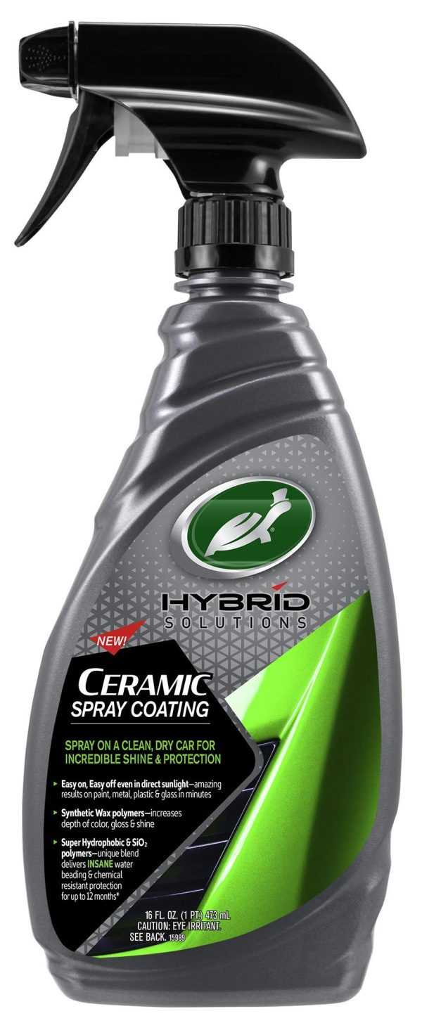 TURTLE WAX 53409 Hybrid Solutions Ceramic Spray Coating, Incredible Shine & Protection for Car Paint, Extreme Water Beading, Safe for Cars, Trucks, Motorcycles, RVs & More, 16 oz.