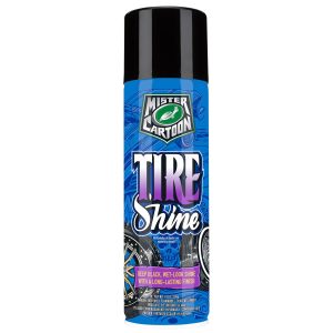 TURTLE WAX 54252 X Mister Cartoon Tire Shine, Deep Black Like New Appearance, Water Resistant Formula, UV Protection, Perfect for Cars, Trucks, & SUVs, 14 oz