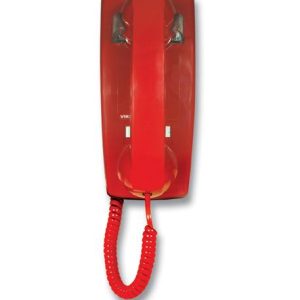 VIKING K-1500P-W Red No Dial Wall Phone with Ringer