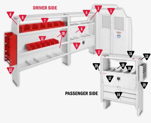 WEATHER GUARD 600-8444R PROMASTER 136WB COM SHELV, Electrical Contractor Package