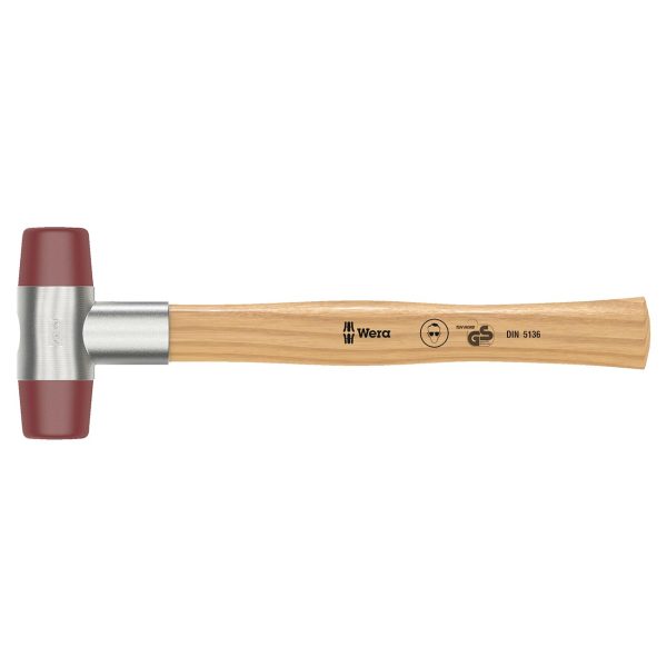 WERA 05000505001 102 GR 1/22 Soft-Faced Hammer with Urethane Head Sections