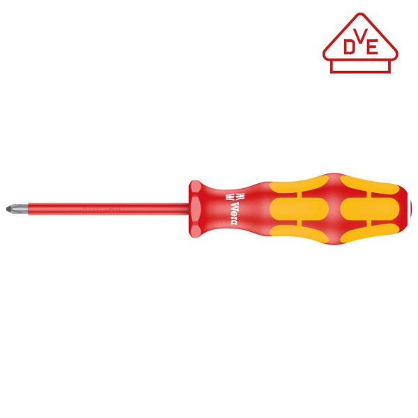 WERA 05006162001 VDE Insulated Screwdriver: Pozidriv PZ# 1 with Laser Tip