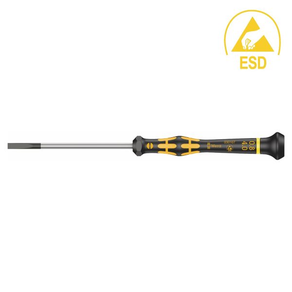 WERA 05030104001 1578 A ESD Kraftform Micro screwdriver for slotted screws