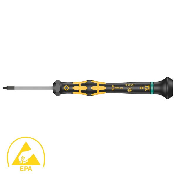 WERA 05030122001 Kraftform ESD Precision Micro Screwdriver: Torx TX6