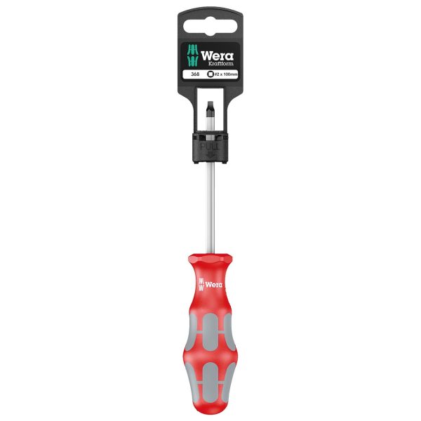 WERA 05100070001 Screwdriver: Square SQ #1 x 80mm (On Hang-Tag)