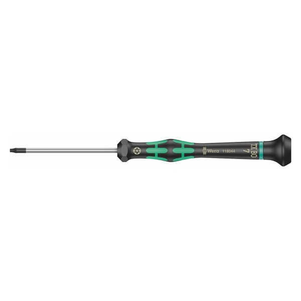 WERA 05118044001 Precision Screwdriver: Tamper-Proof Torx BO TX #7 x 60mm (with Bore Hole)