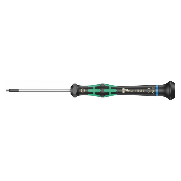 WERA 05118066001 Micro Electronics Precision Metric HexPlus Screwdriver - 1.5 x 60mm