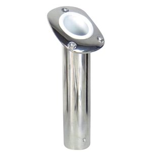WHITECAP 6174CBLUE BLUEWATER 30 DEG S.S. FLUSH MOUNT ROD HOLDER 8-5/8 INCH