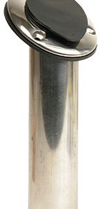 WHITECAP S-096B 30 Flush Mount Rod Holder Capped w/Black Liner, Stainless Steel