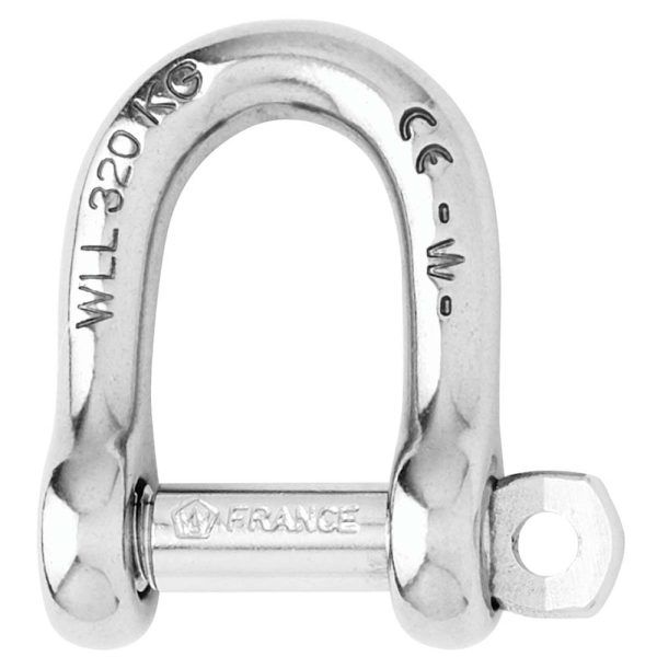 WICHARD 01201 SELF-LOCKING D SHACKLE - DIAMETER 4MM - 5/32 INCH