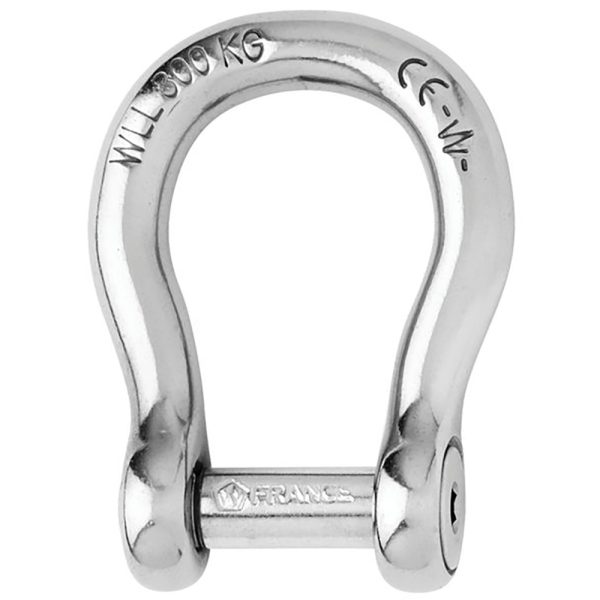 WICHARD 01343 Self-Locking Allen Head Pin Bow Shackle - 6mm Diameter - 1/4 INCH