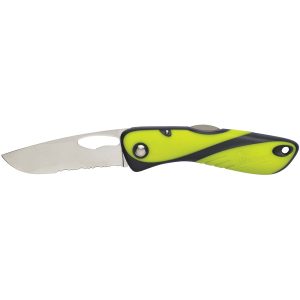 WICHARD 10112 OFFSHORE KNIFE - SINGLE SERRATED BLADE - FLUORESCENT
