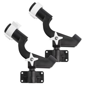 WISE 6039 Rod Tenders with 2 Side Mount Brackets, Black (Pair)