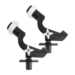 WISE 6040 Rod Tender with Flush Mount (Pair), Black