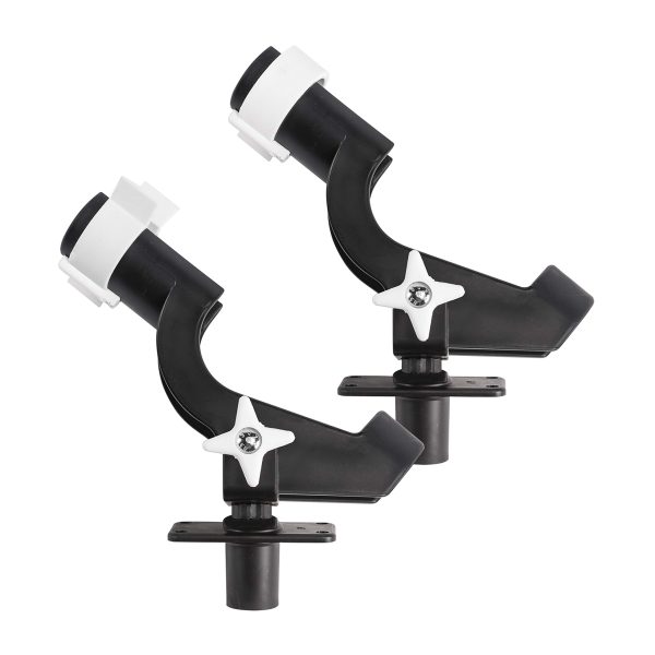 WISE 6040 Rod Tender with Flush Mount (Pair), Black