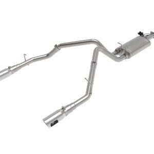 AFE 49-32081-P POWER Gemini XV 3 INCH Cat-Back Exhaust System, Polished Tips, 304 Stainless Steel, fits RAM 1500