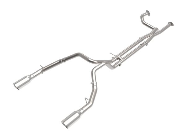 AFE 49-32084-P POWER Vulcan Series Cat-Back Exhaust System, 3 INCH to 3-1/2 INCH 304 Stainless Steel, Polished Tips, for 2021 RAM 1500 TRX