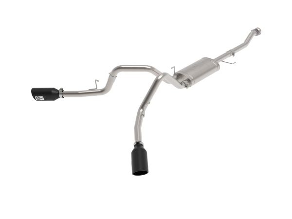 AFE 49-33126-B Vulcan Series 3 IN 304 Stainless Steel Cat-Back Exhaust System w/Black Tip, fits Ford F-150 2021 V8-5.0L/V6-2.7/3.5L (tt)
