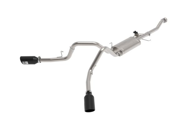 AFE 49-33129-B Gemini XV 3 IN 304 Stainless Steel Cat-Back Exhaust System w/Cutout, Black, fits Ford F-150 2021 V6-2.7L (tt)/V6-3.5L (tt)/V8-5.0L