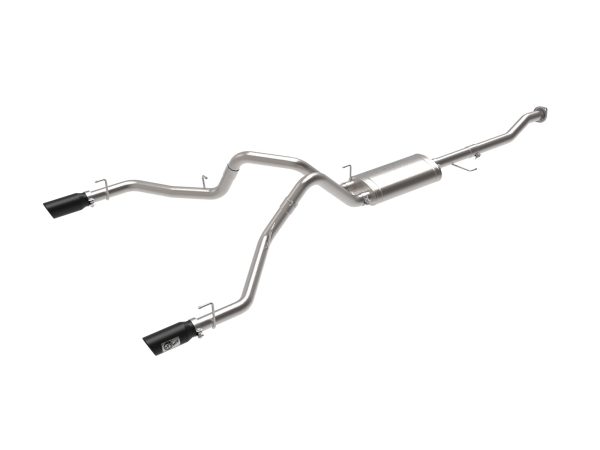 AFE 49-33130-B POWER Vulcan Series Cat-Back Exhaust System, 3 INCH 304 Stainless Steel, Black Tips, for 2015-2020 Ford F-150