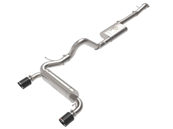 AFE 49-33138-C Vulcan Series 3 IN to 2-1/2 IN Stainless Steel Cat-Back Exhaust System Carbon Fit Ford Bronco 21-22 L4-2.3L (t)/V6-2.7L (tt)