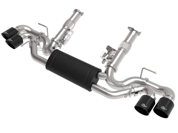 AFE 49-34127-B MACH Force-Xp Cat-Back Exhaust System for 2020 Chevrolet Corvette, 2-1/2 INCH, 304 Stainless Steel, Black Tips