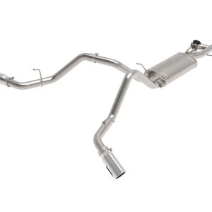 AFE 49-34133-P POWER Gemini XV 3 INCH Cat-Back Exhaust System, Polished Tips, 304 Stainless Steel, fits GM Trucks