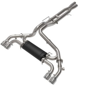 AFE 49-38098-P Vulcan Series 2-1/2 IN to 3 IN Stainless Steel Cat-Back Exhaust System Polished Fit Jeep Wrangler 392 21-22 V8-6.4L