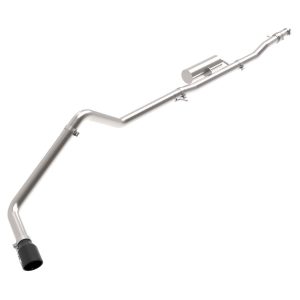 AFE 49-43118-B Apollo GT Series 3 INCH Cat-Back Exhaust System for 19-20 Ford Ranger, 409 Stainless Steel, Black Tip