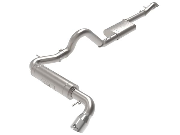 AFE 49-43136-P Apollo GT Series 3 IN 409 Stainless Steel Cat-Back Exhaust System w/Polish Tip Fit Ford Bronco 21-22 L4-2.3L (t)/V6-2.7L (tt)